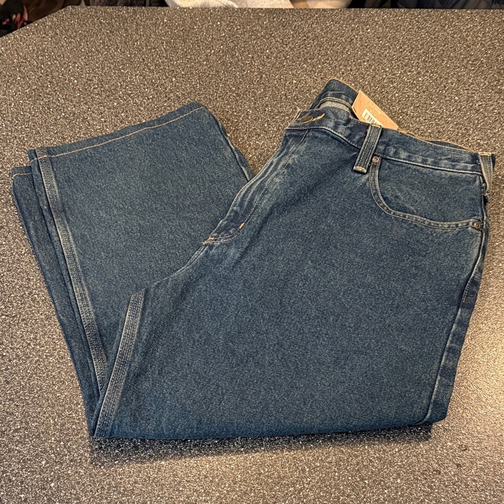 NWT Carhartt Men's Straight Fit Blue Jeans - 42 waist, 30 length